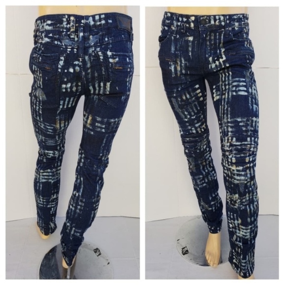 NEW ROBIN'S JEAN Motard Slim Jeans SZ 40 - Picture 1 of 8